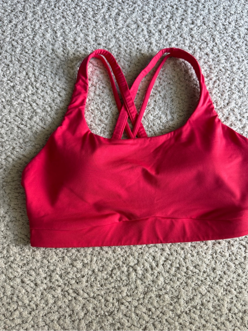 lululemon athletica red/pink energy Cross-Back Sports Bra